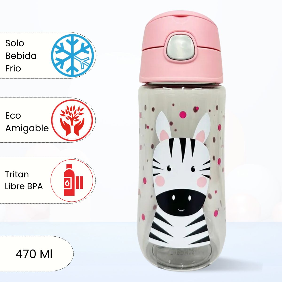 THERMOS - Tomatodo para niños Con Diseño ZEBRA 470 Ml