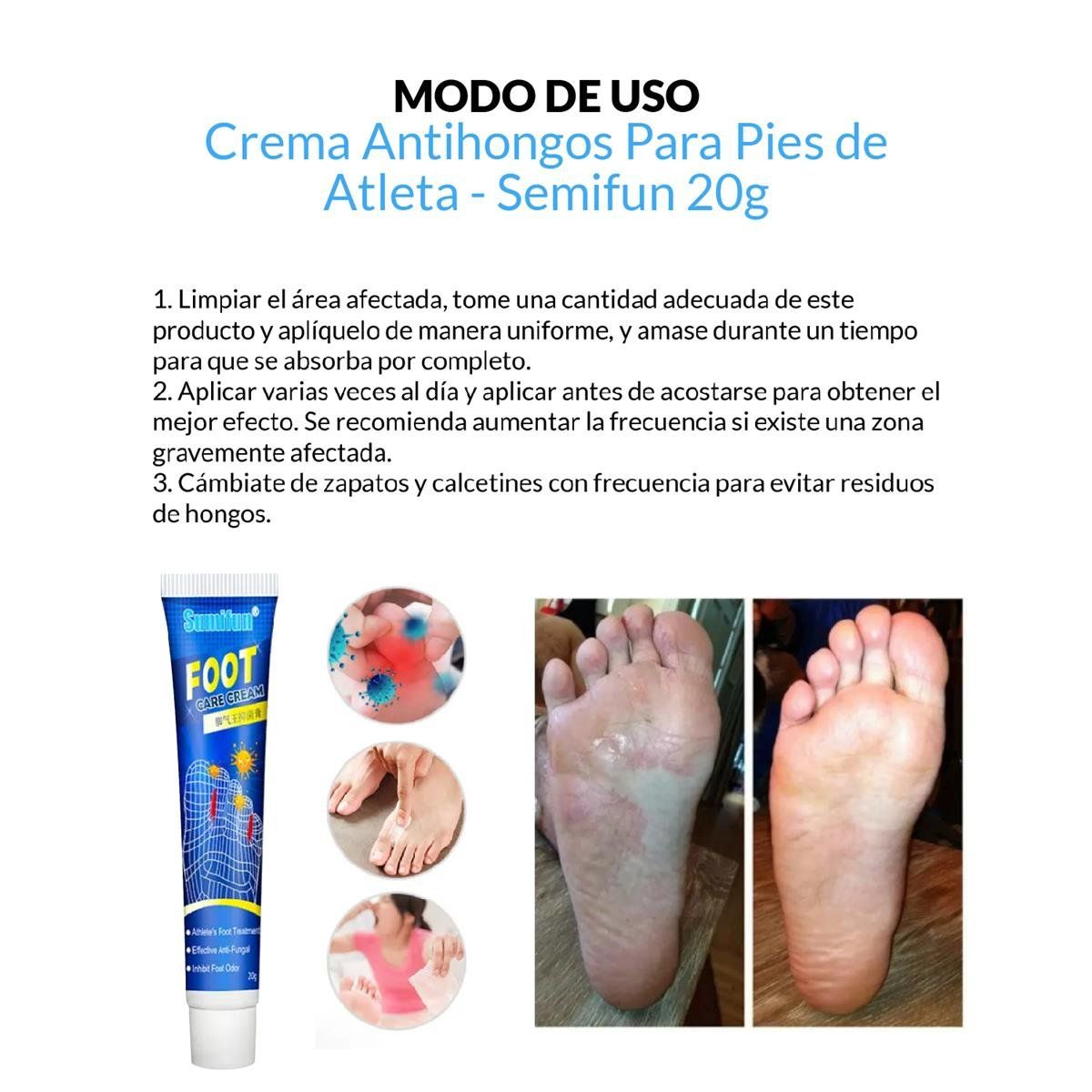 GENERICO - Crema Antihongos Para Pies de Atleta - Semifun 20g