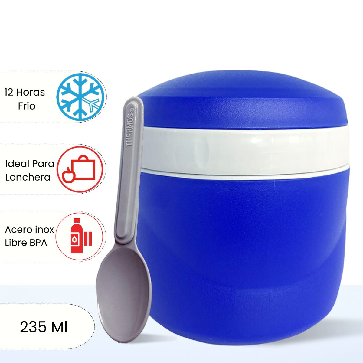 THERMOS - Conservador de comida para niños Snack Jar 235 Ml Azul