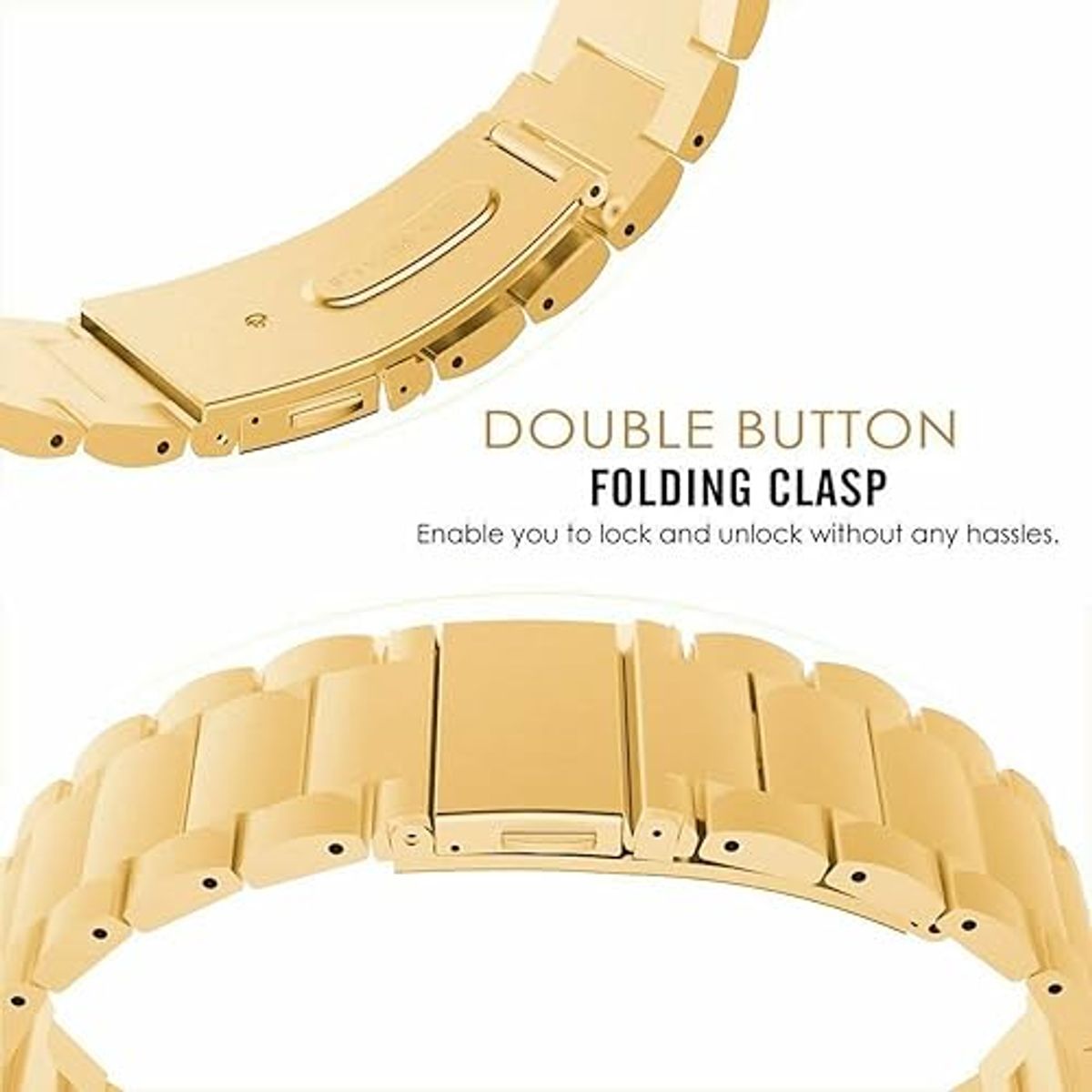 GENERICO - Correa Eslabon para Samsung Galaxy Watch 7 44mm - Dorado