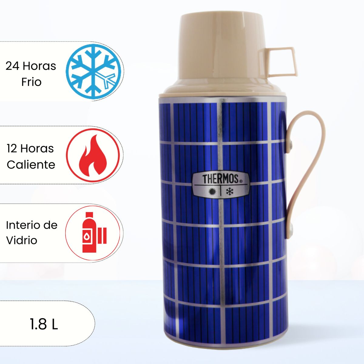 THERMOS - Termo de Bebida para Hogar ESCOCÉS 1.8 Lt Azul