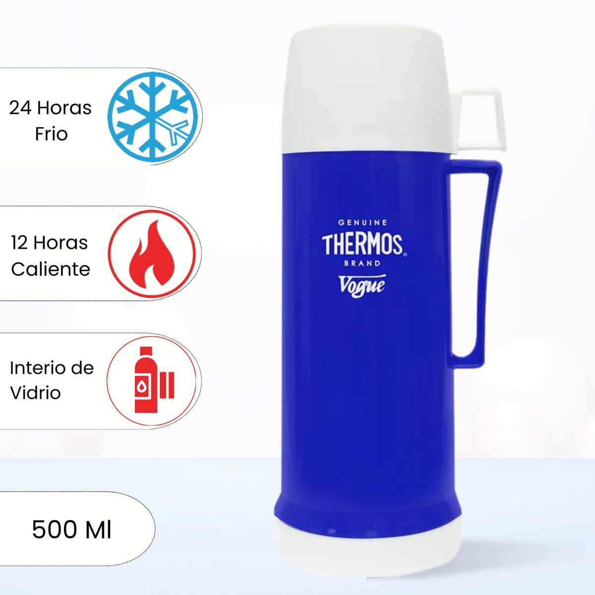 THERMOS - Termo de Bebida para Hogar VOGUE 500 Ml Azul