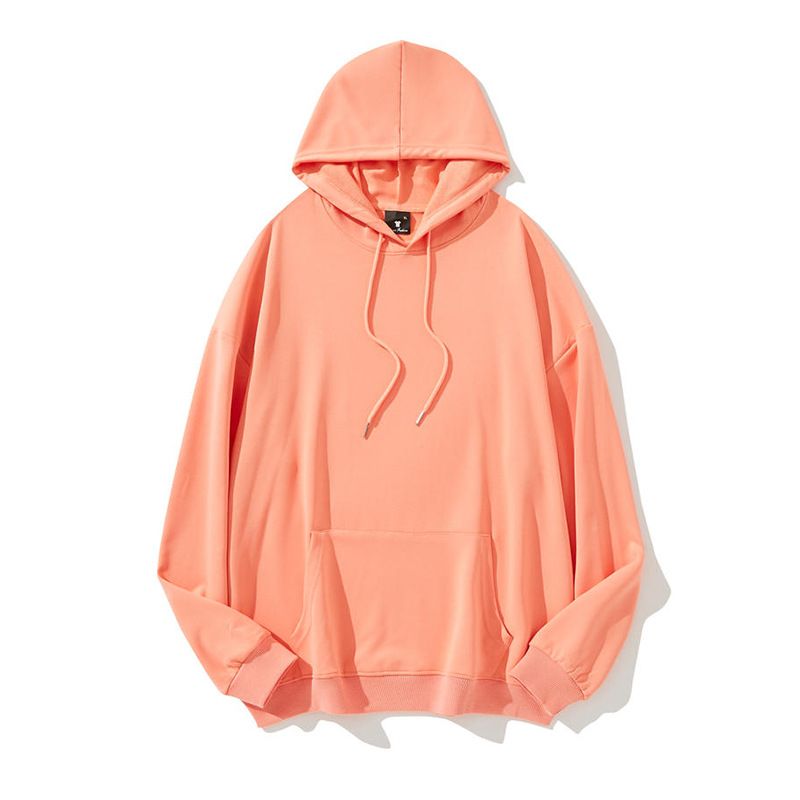 BLWOENS - Camiseta de manga larga para hombres y mujeres en primavera y otoño - Naranja