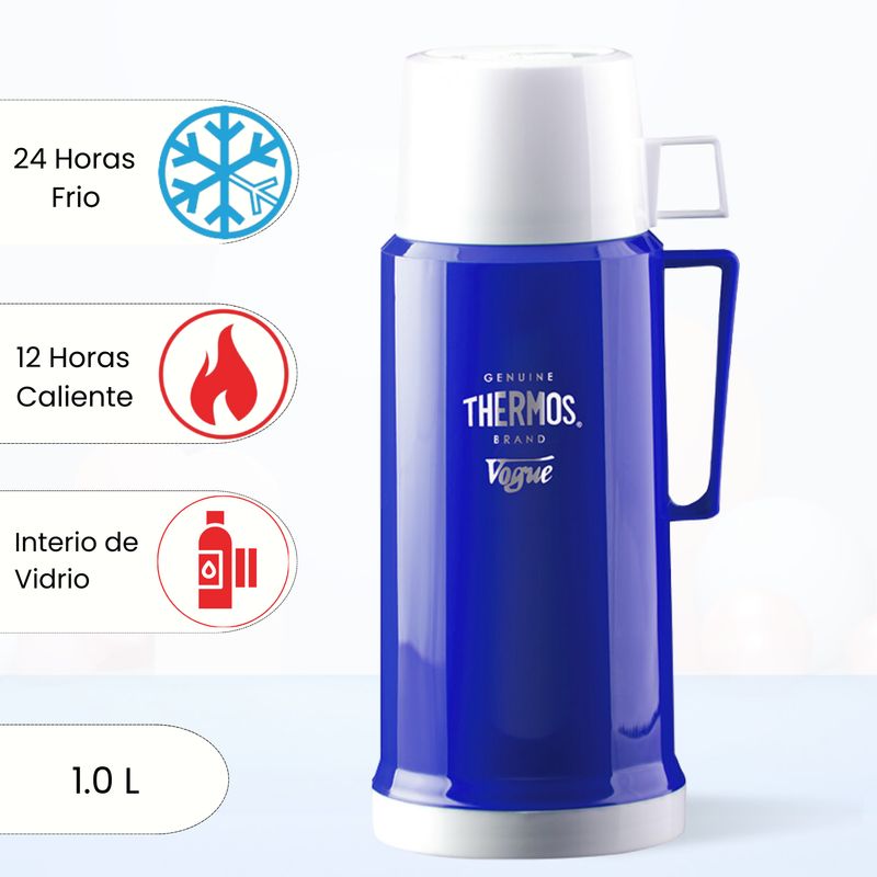 THERMOS - Termo de Bebida para Hogar VOGUE 1.0 Lt Azul