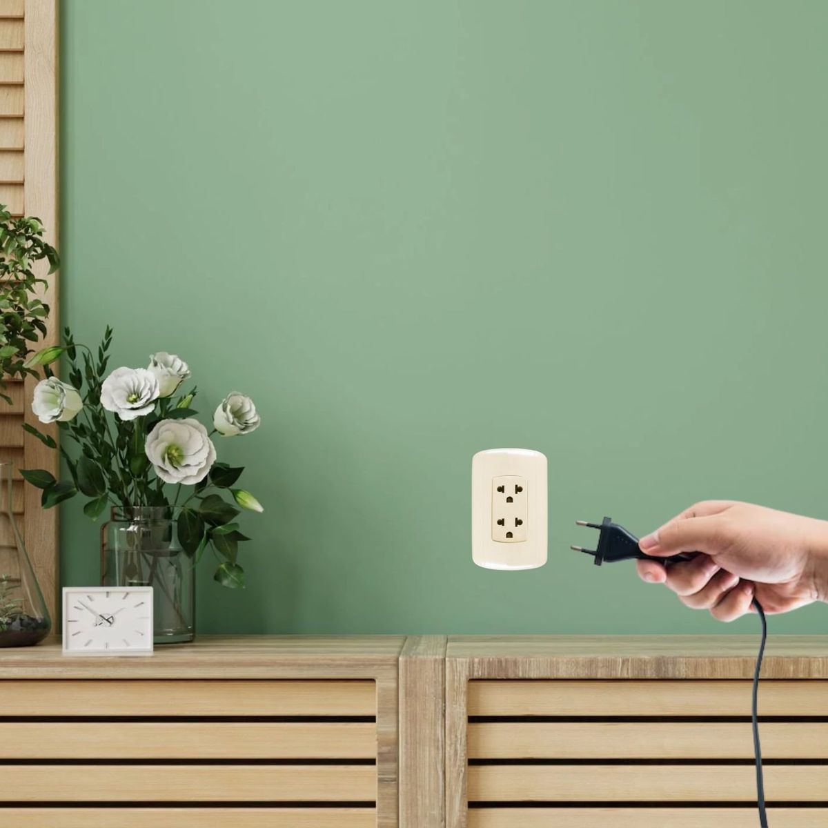 HOME LIGHT - pack 4 unidades tomacorriente Doble clásico home light