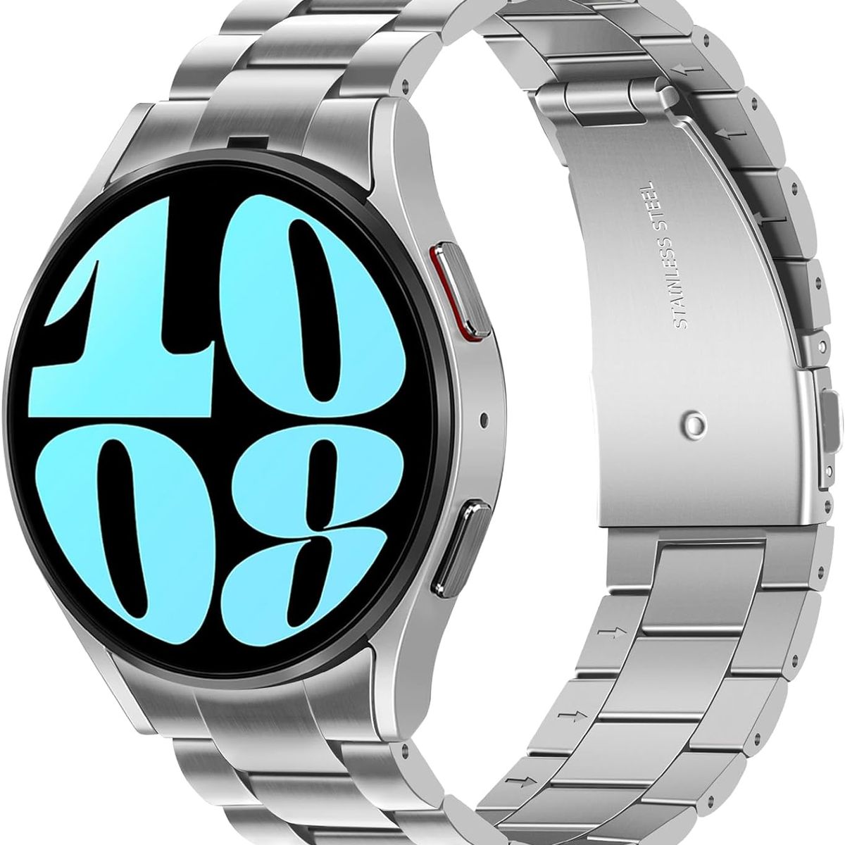 GENERICO - Correa Eslabon para Samsung Galaxy Watch 7 44mm- Plateado