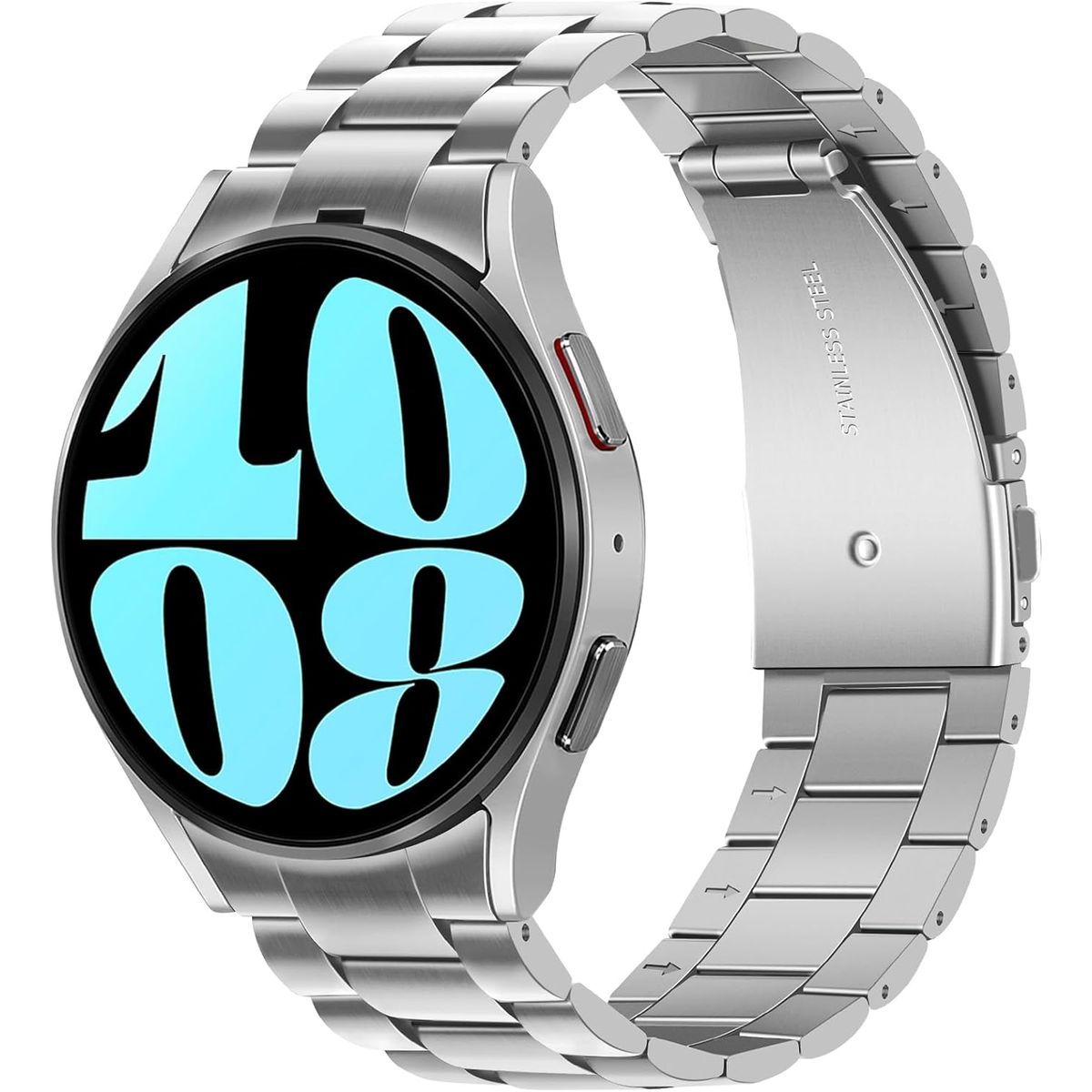 GENERICO - Correa Eslabon para Samsung Galaxy Watch 7 44mm- Plateado