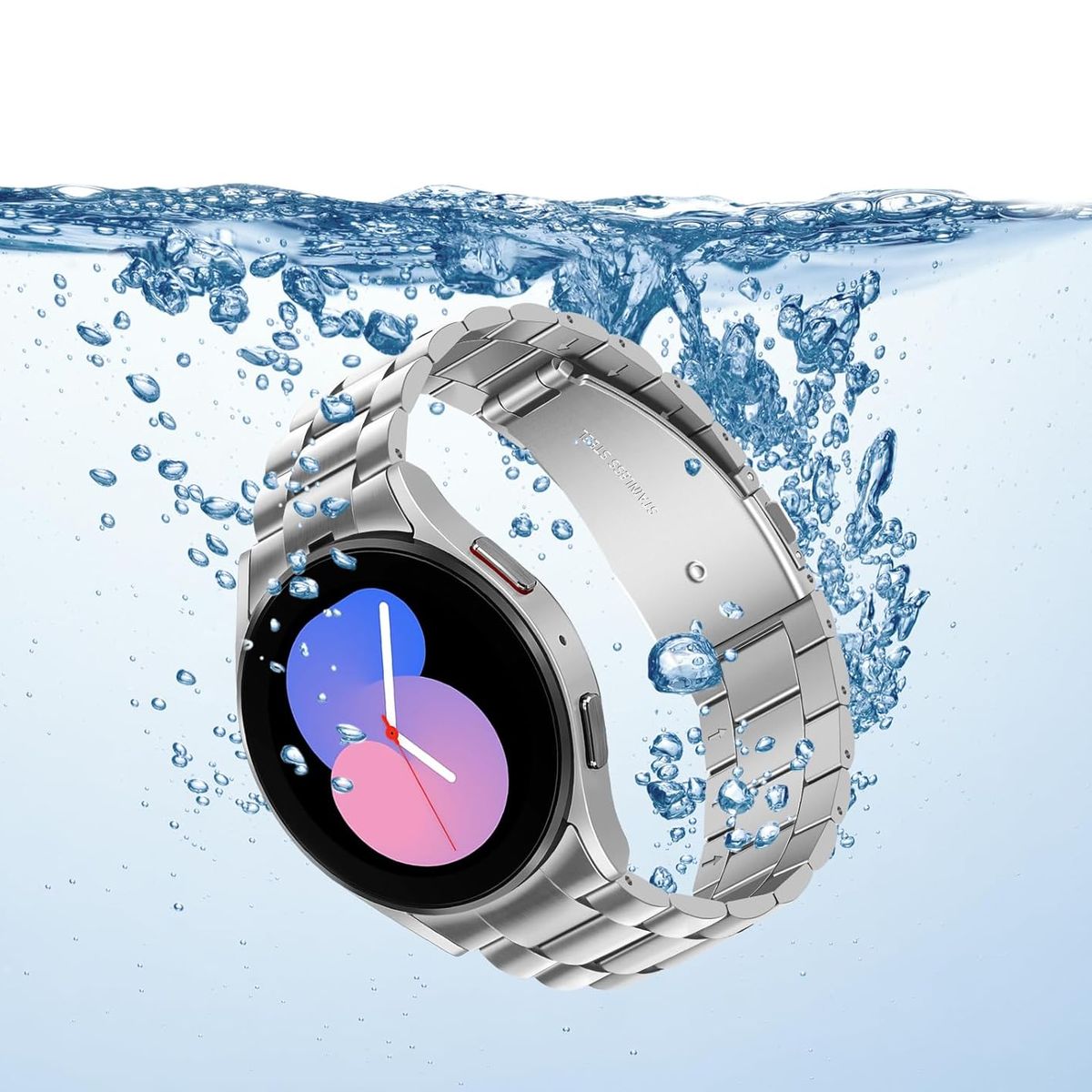 GENERICO - Correa Eslabon para Samsung Galaxy Watch 7 44mm- Plateado