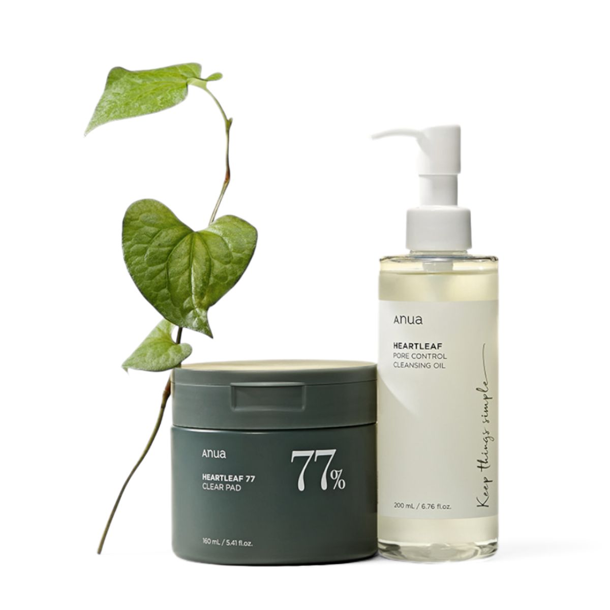 GENERICO - Heartleaf 77% Clear Pad + Heartleaf Pore Control Cleansing Oil Anua