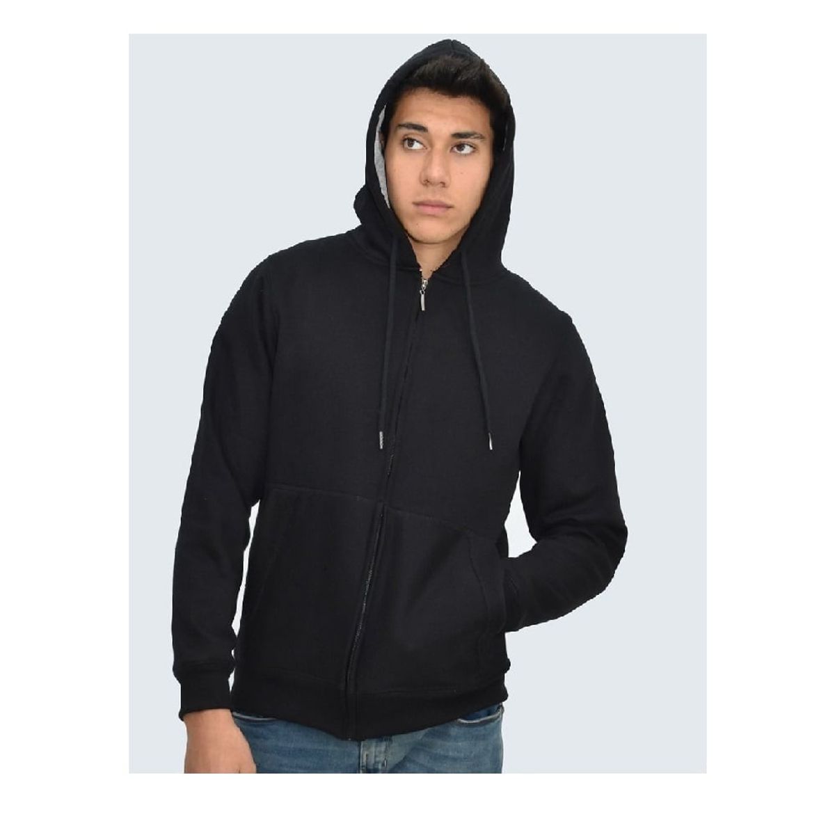 OTTOWARE - Polera Negro con Cierre para Hombre