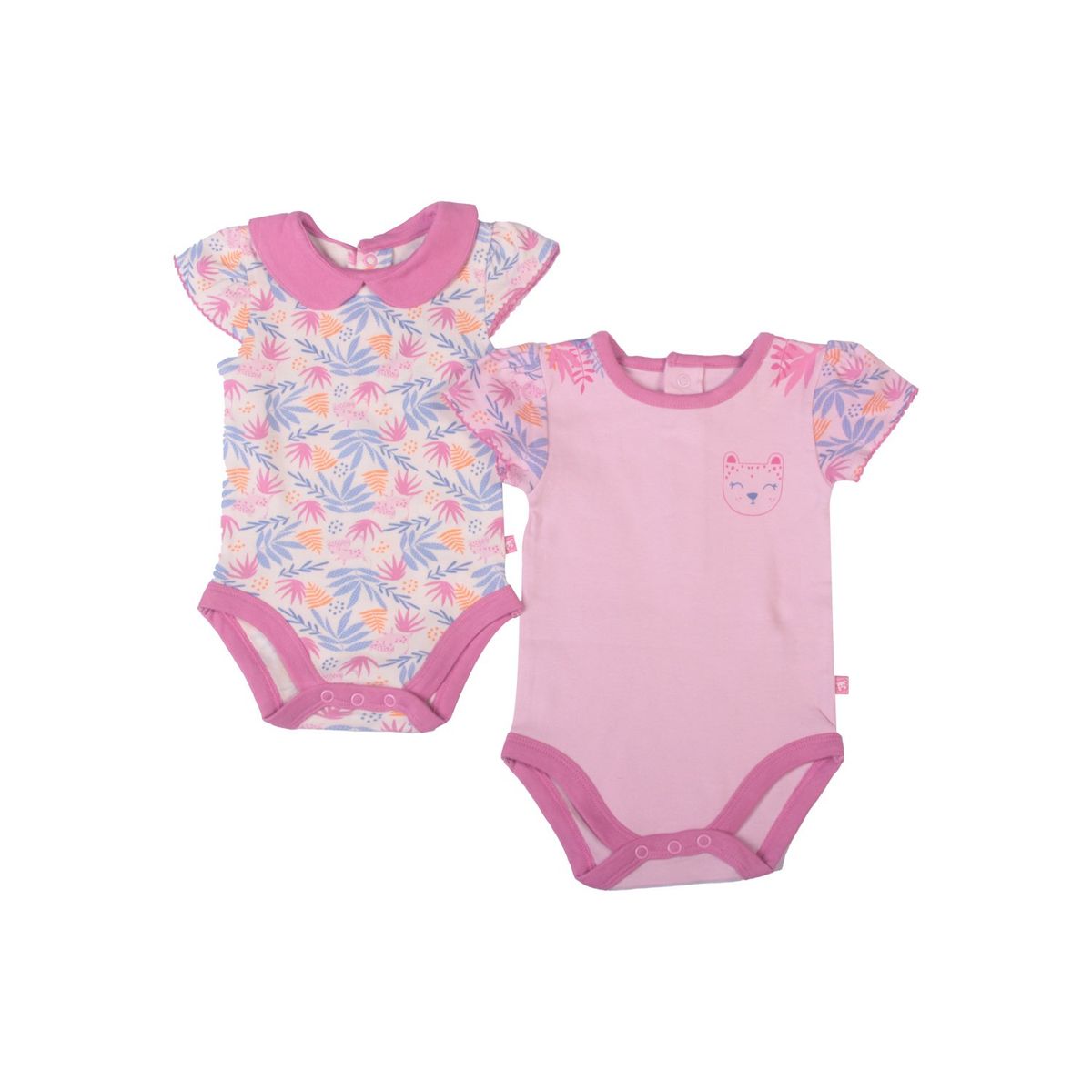 PILLIN - Body Orgánico Pack 2pcs Bebé Niña Pillin PVW231