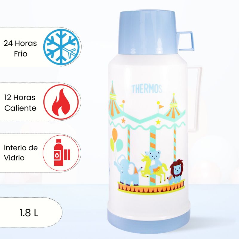 THERMOS - Termo de Bebida para Hogar VOGUE Niños 1.8 Lt Celeste