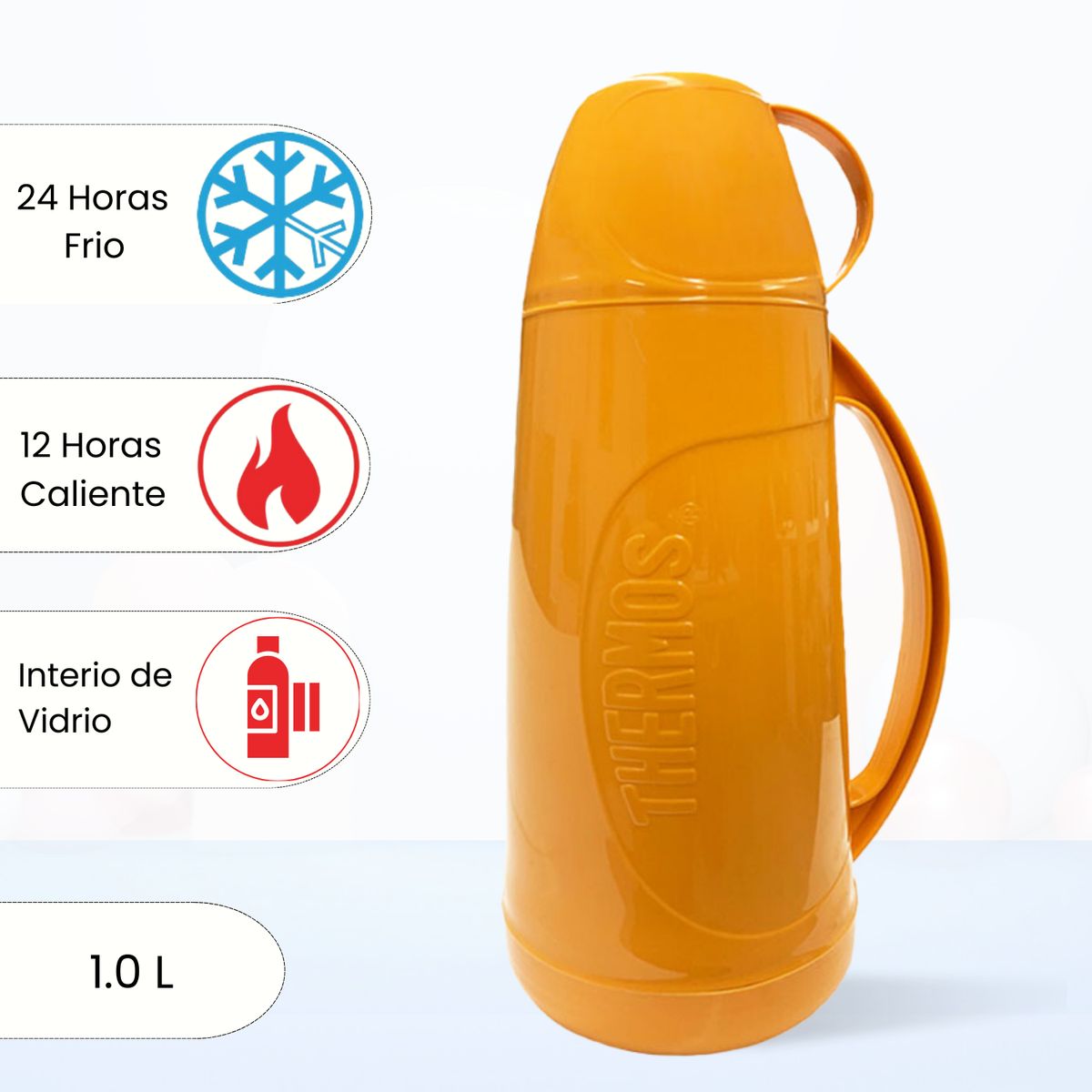 THERMOS - Termo de Bebida para Hogar EVOLUTION 1.0 Lt Amarillo