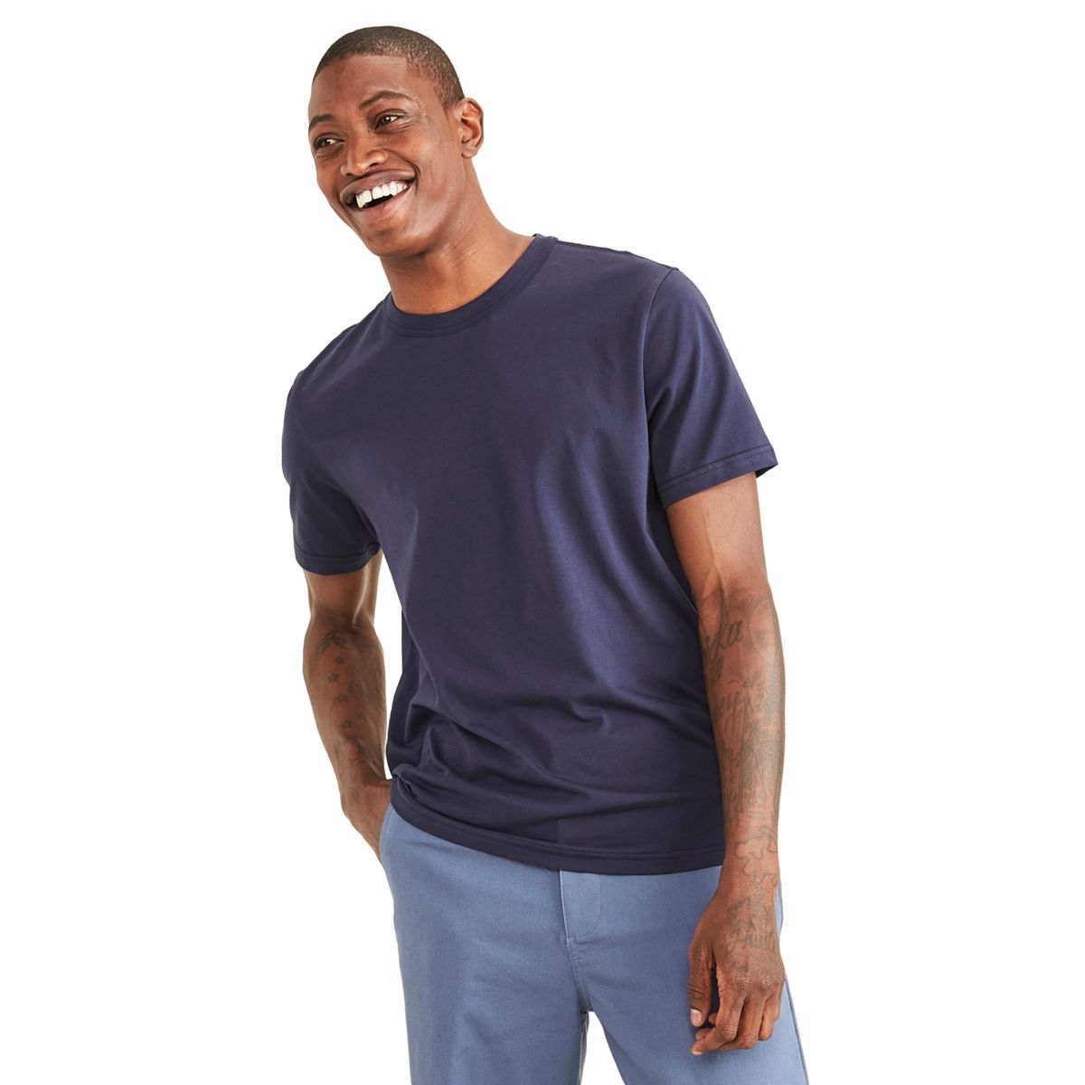 DOCKERS - Polo Hombre Original Tee Slim Fit Azul Dockers