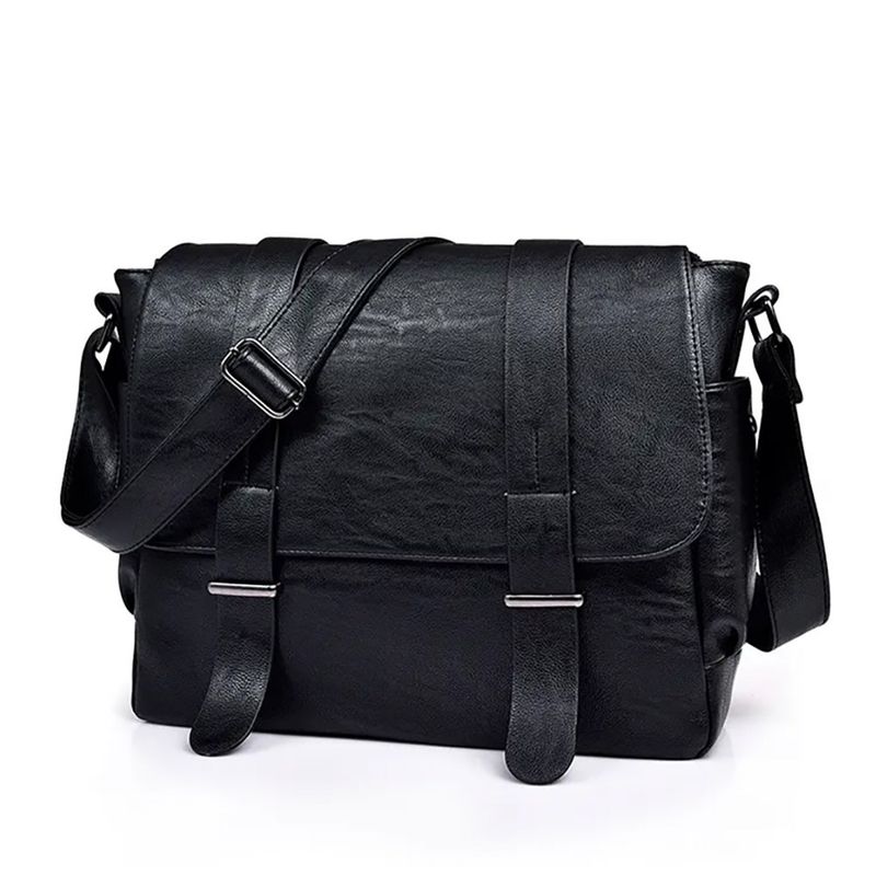 CAPTURE - Maletin Hombre Capture 1707 Cuero Pu Ejecutivo Laptop Negro