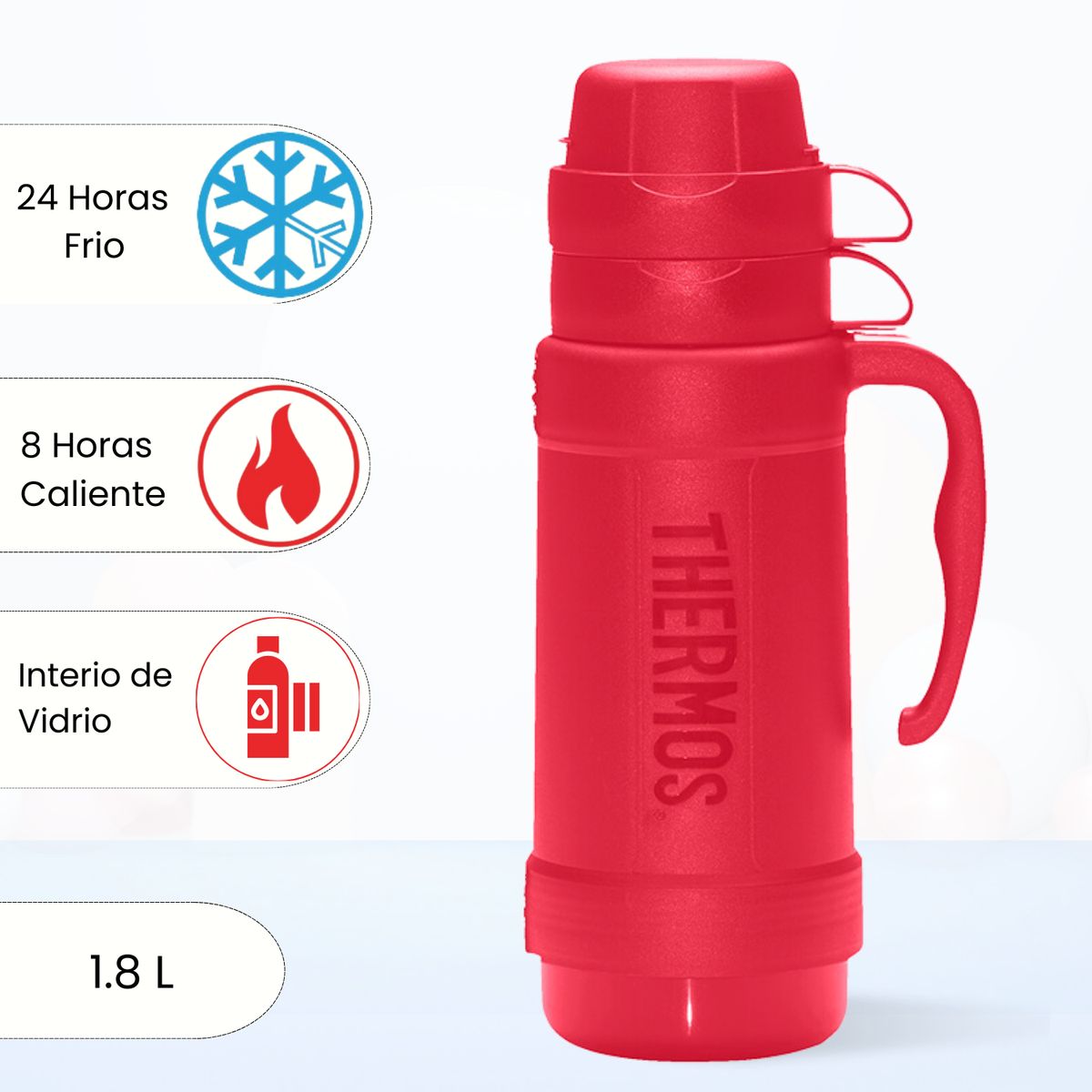 THERMOS - Termo de Bebida SUNSET 1.8 Lt Rojo