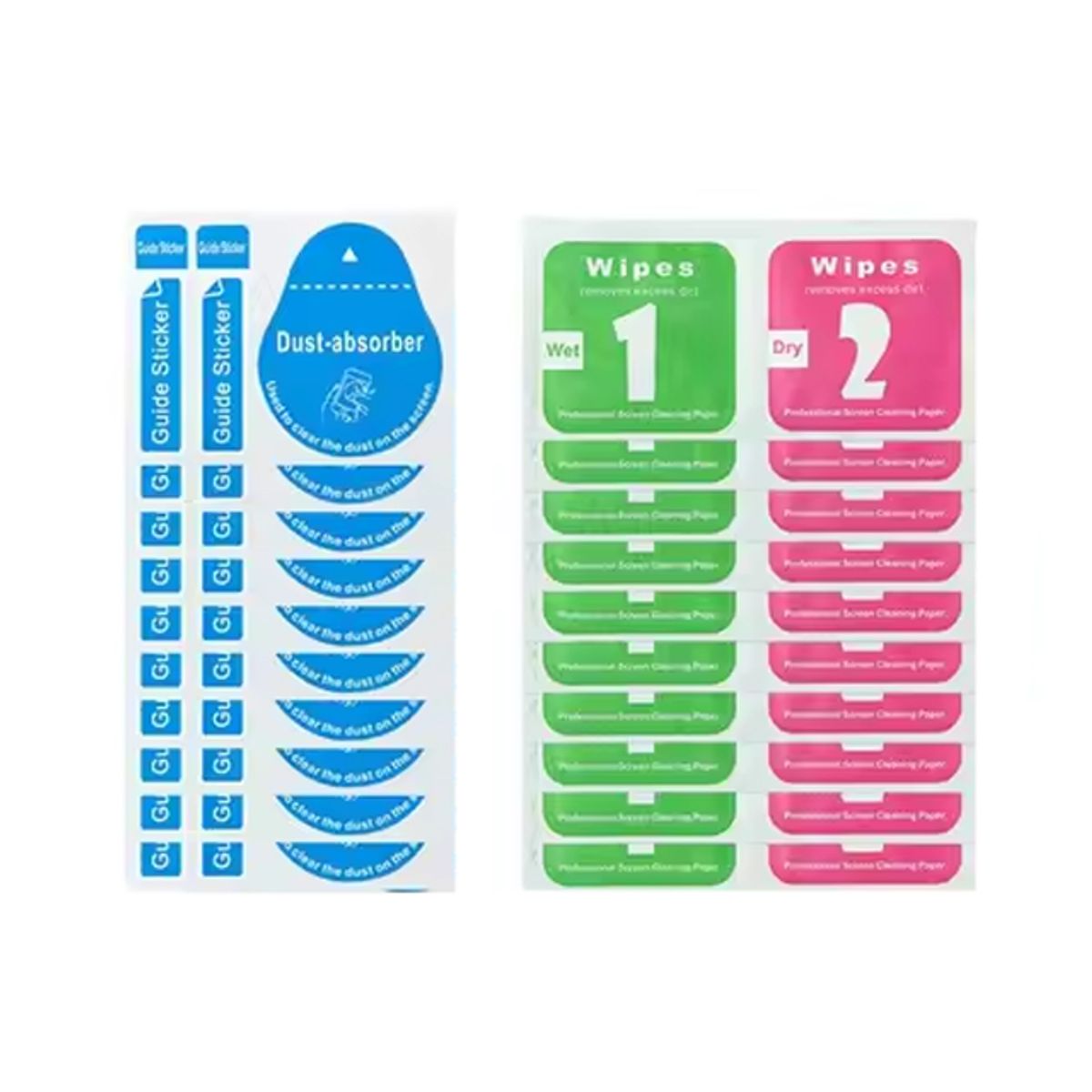 GENERICO - X10 Kit Limpieza Paños Instalacion de Micas para Celular Tablet