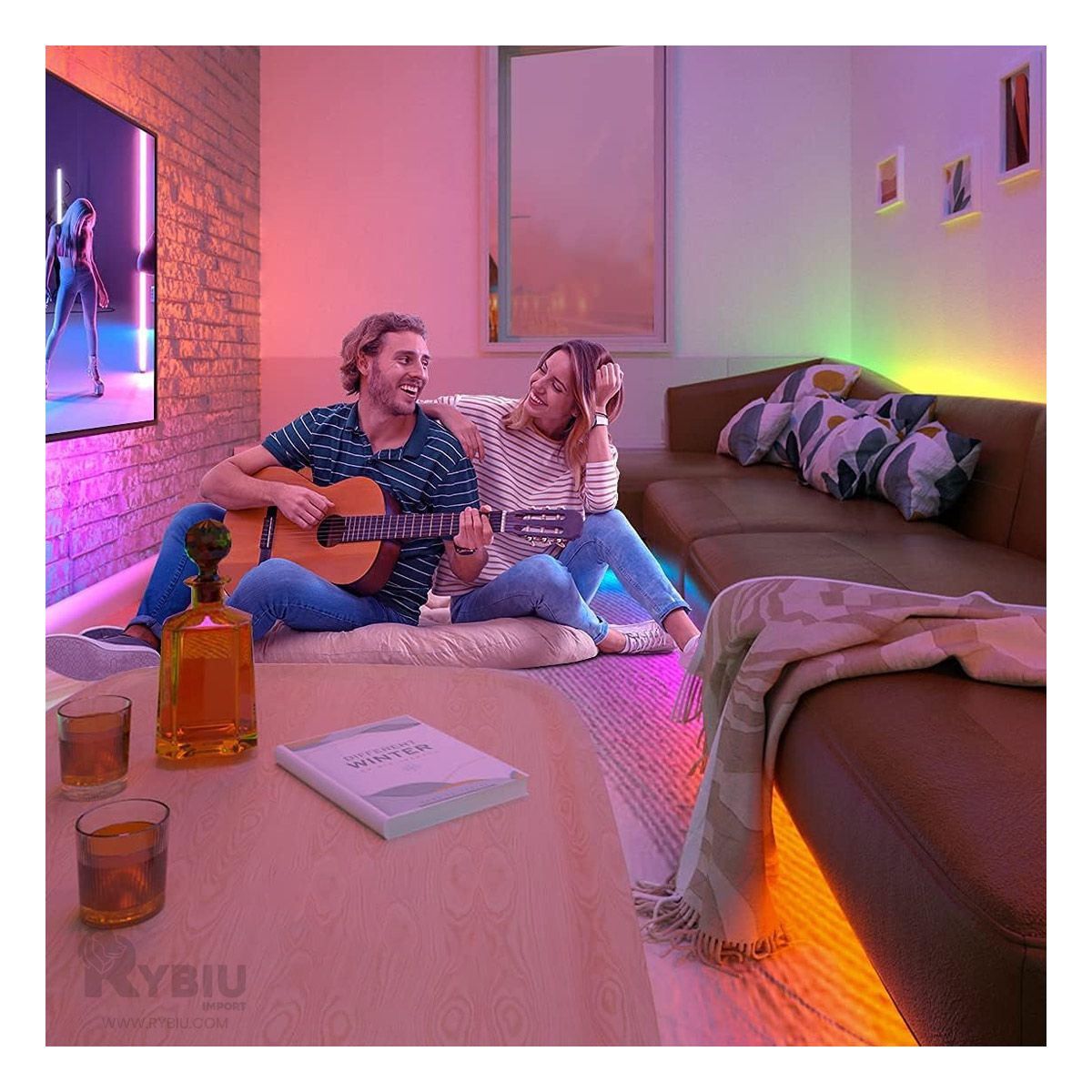 RYBIU IMPORT - Luces Flexible Portable en Multicolor Y+Post-it Adhesivos