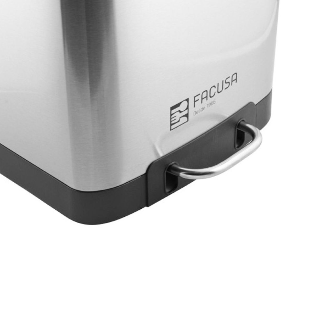 FACUSA - Papelera Tacho Acero Inoxidable Facusa Inox Con Pedal 3 L