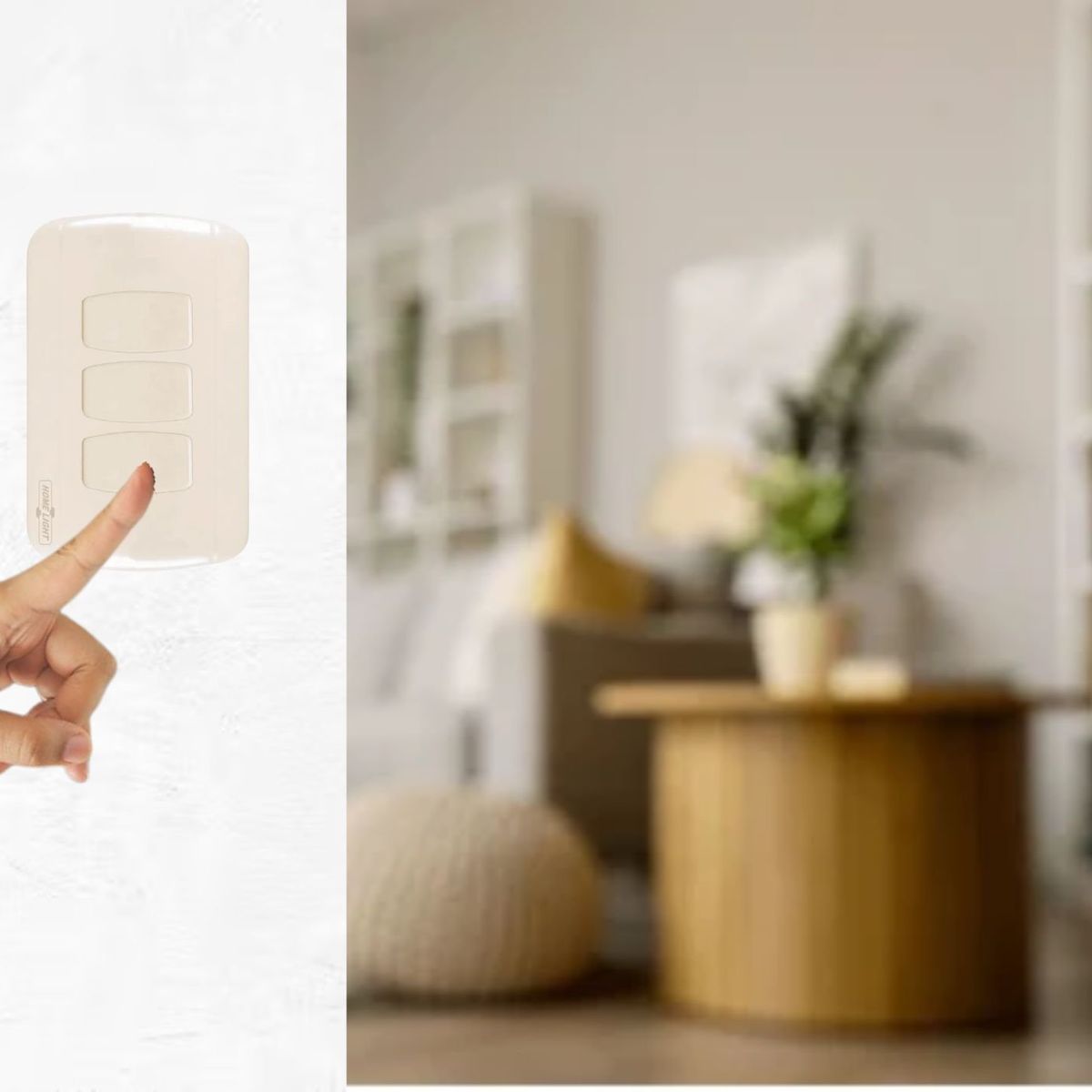 HOME LIGHT - pack 4 unidades interruptor triple clásico home light
