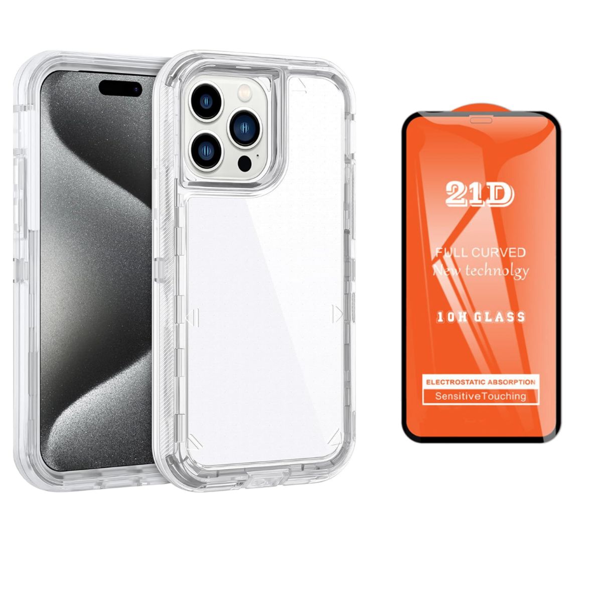 SPACE - CASE 360  PARA IPHONE 16 PRO  3 EN 1 ANTY SHOCK +MICA