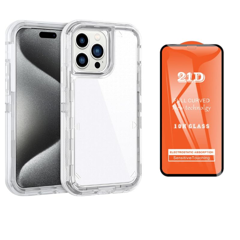 SPACE - CASE 360  PARA IPHONE 16 PRO  3 EN 1 ANTY SHOCK +MICA