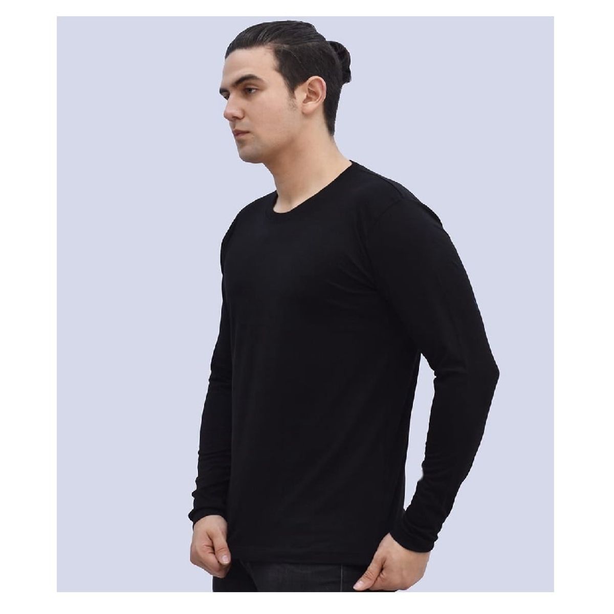 OTTOWARE - Polo Básico Manga Larga Negro para Hombre