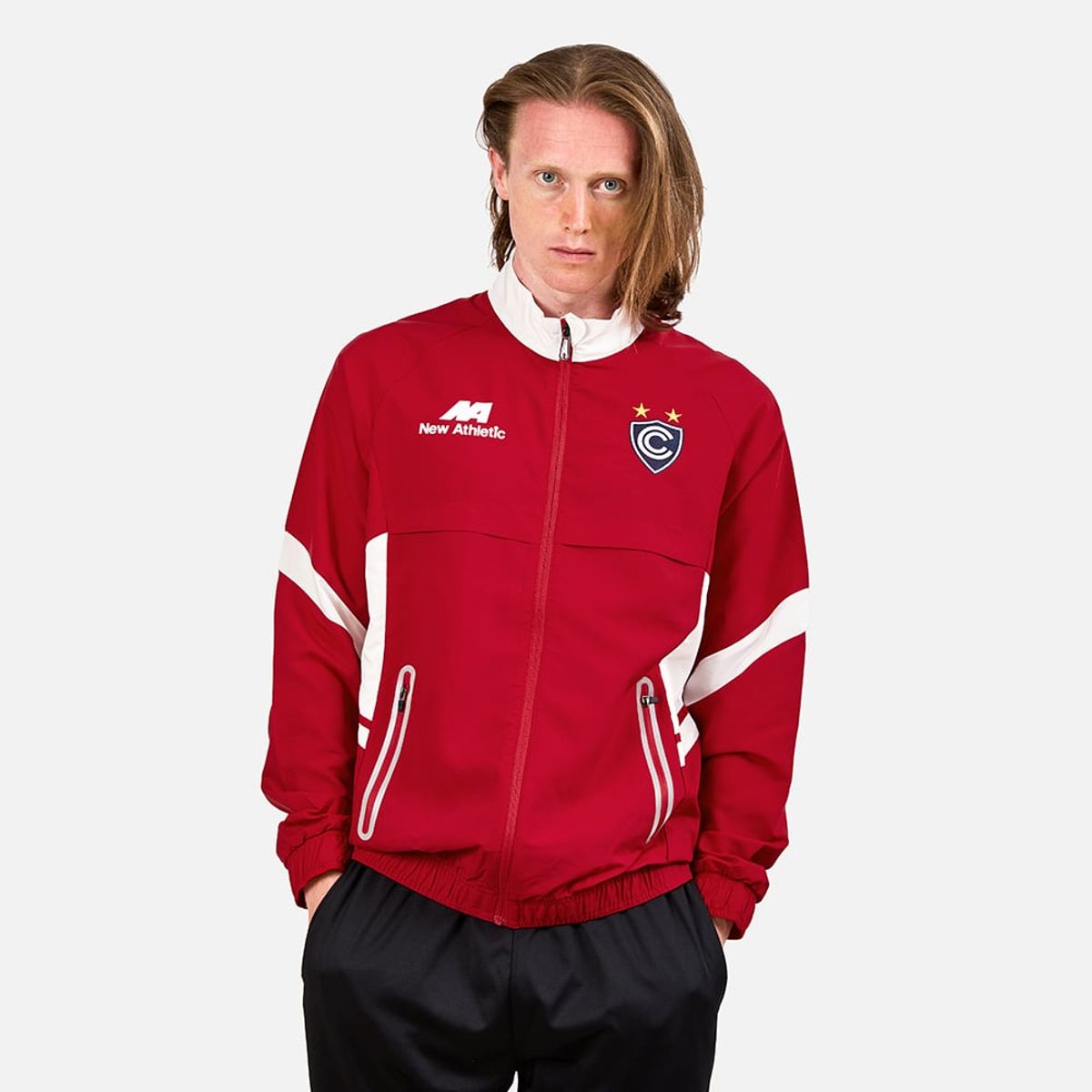 NEW ATHLETIC - Cortaviento Cienciano Rojo Con Blanco Hombre