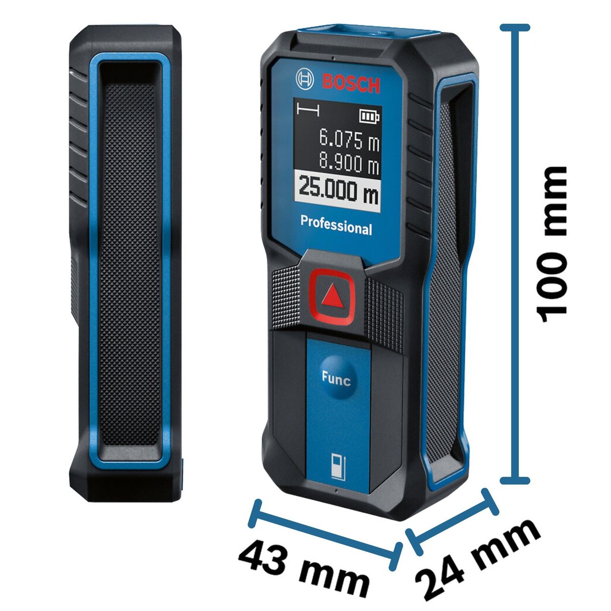 BOSCH - Medidor de distancia láser 25m GLM 25-23 distanciómetro BOSCH-rojo