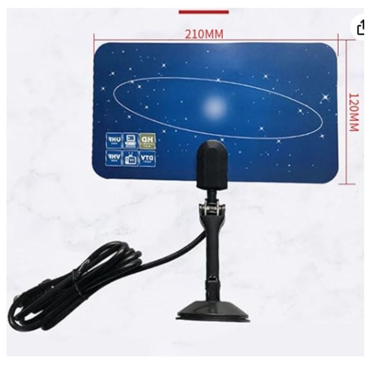 GENERICO - Antena de TV Digital Ultradelgada, Interfaz USB  para Viajes.