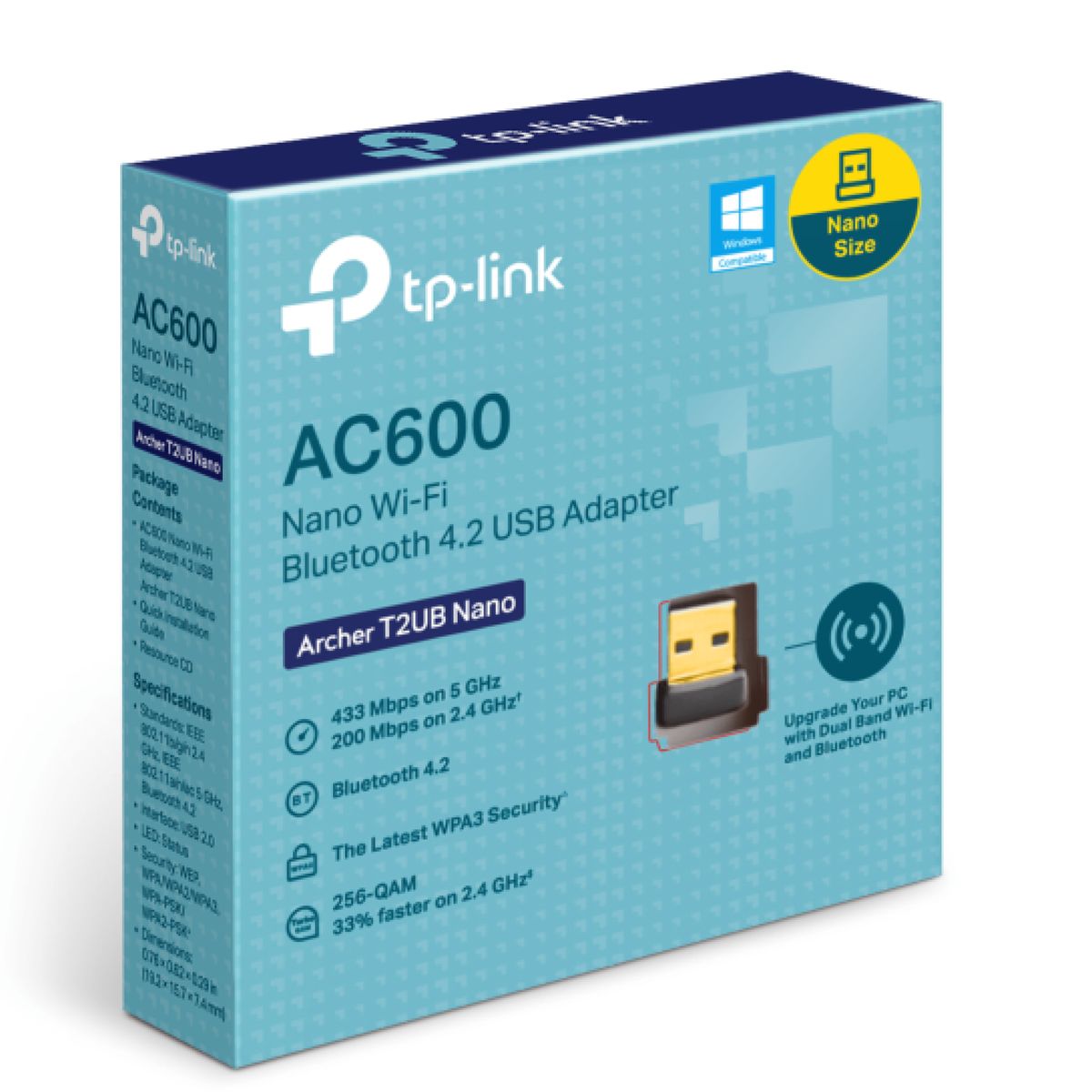 TP LINK - Adaptador Tp-link Archer T2ub Nano Wi-fi Y Bluetooth 2 En 1