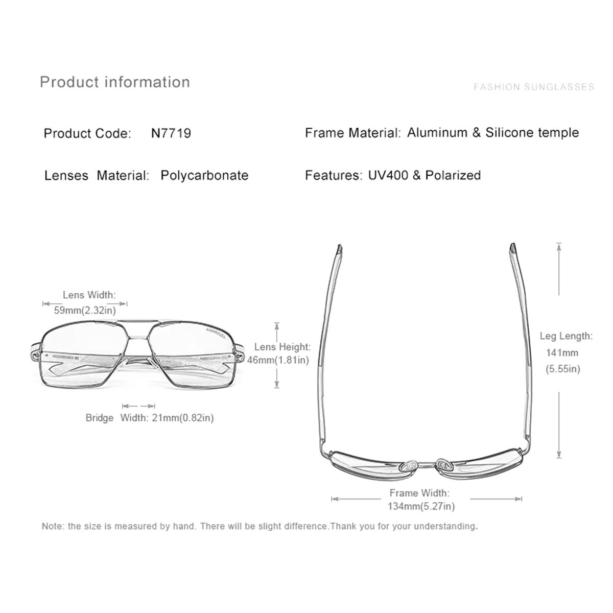 GENERICO - Lentes de Sol Polarizados Kingsenven uv400 + Estuche