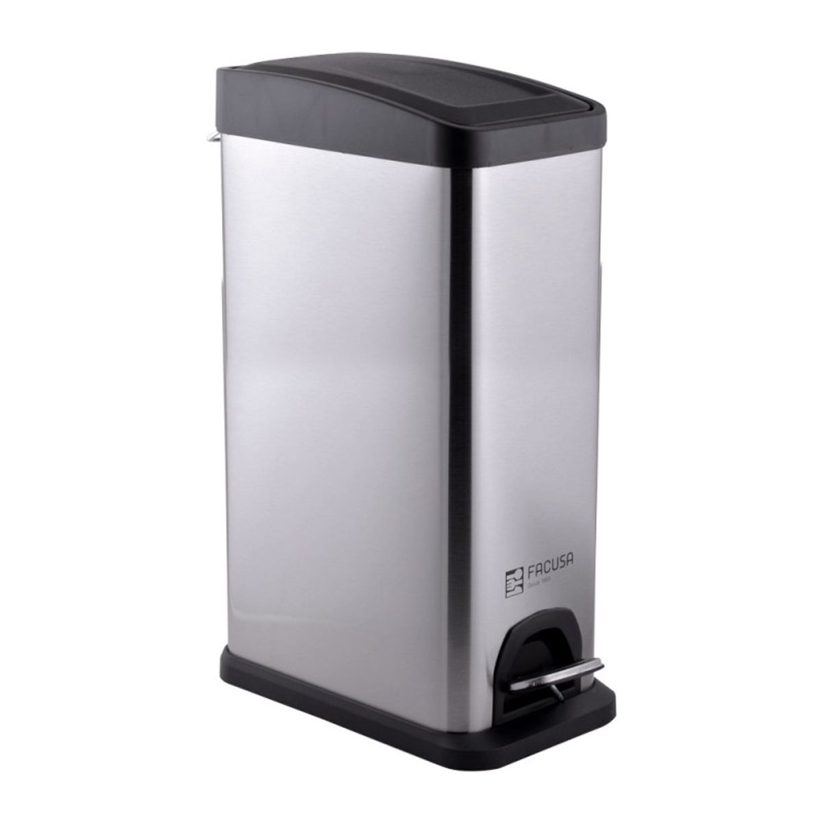 FACUSA - PAPELERA DE ACERO INOX. 20L SELECTO 355x216x595 cm 984132001