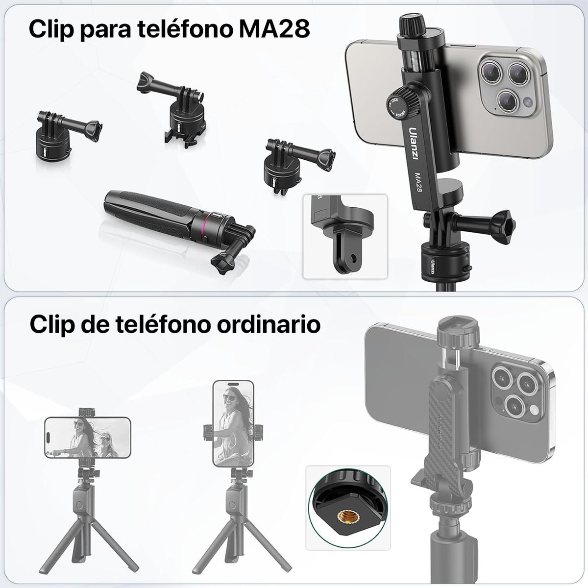 ULANZI - Soporte Para teléfono Universal GoPro 360° MA28 Ulanzi