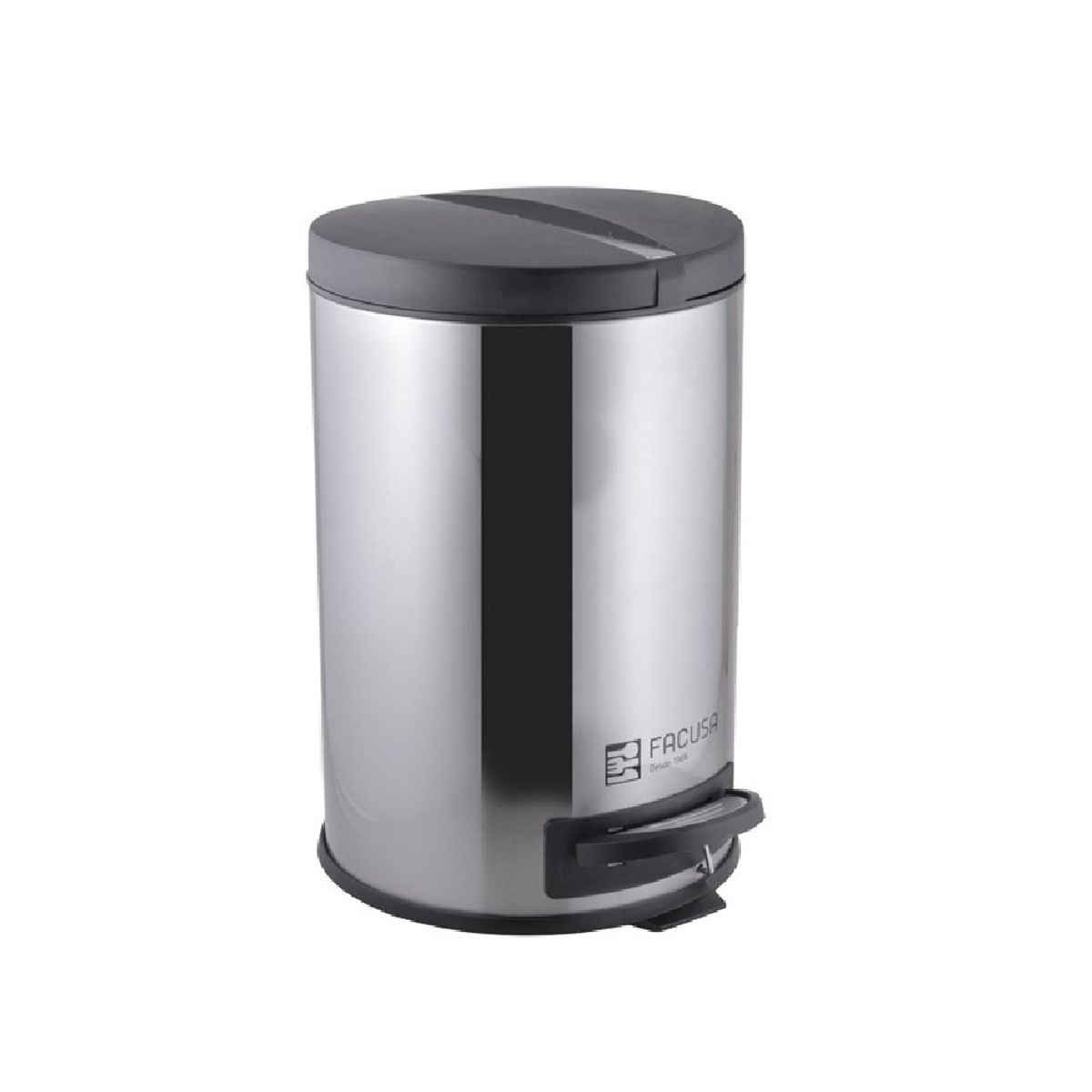 FACUSA - Papelera de Acero Inoxidable Clean sin Asa - 12LT