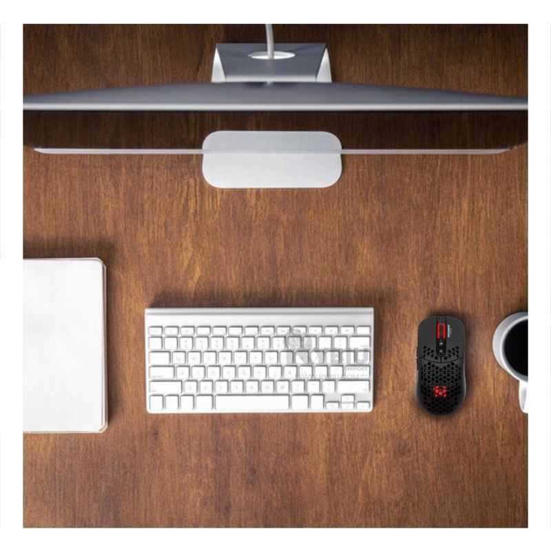 RYBIU IMPORT - Mouse Avanzado con RGB Incluido en Negro Y+Regalo Stickers