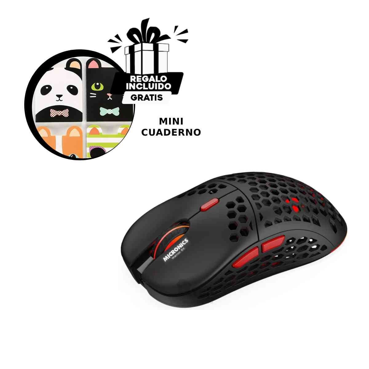 RYBIU IMPORT - Raton Util para Gamers en Color Negro Y+Envoltorio de Regalo