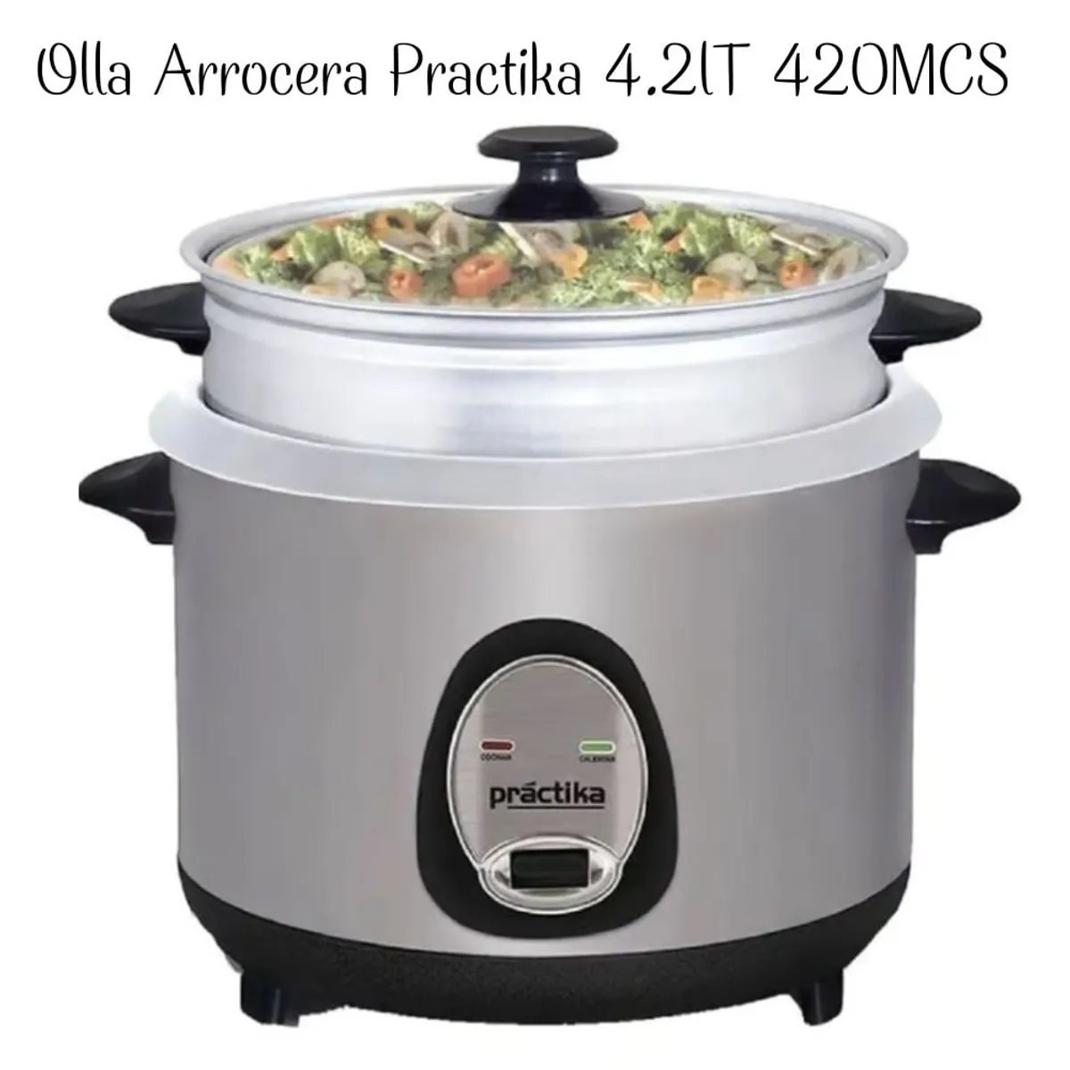 PRACTIKA - Olla Arrocera Practika 4.2 lt Con Vaporera Cromada