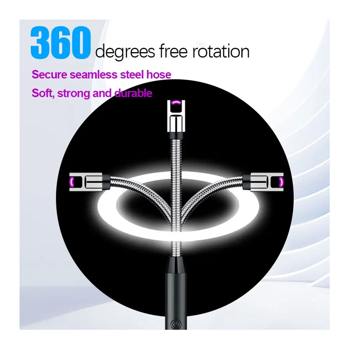 GENERICO - Encendedor Arco Pulso Rotativo 360 Grados - Ikafree