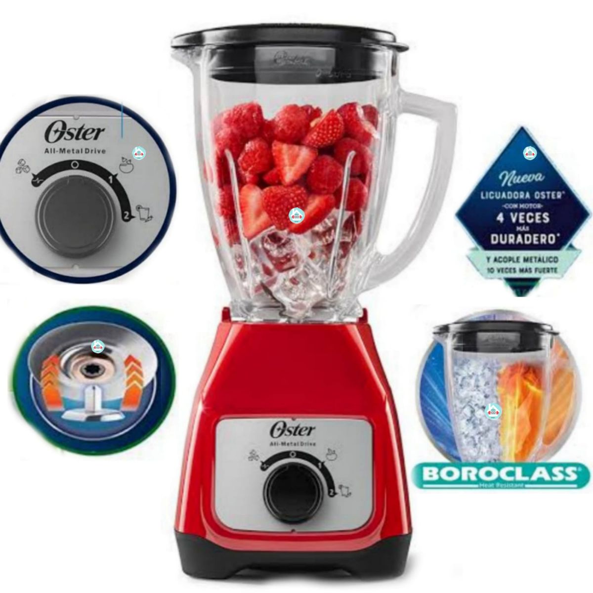 OSTER - Licuadora 2Vel OSTER BLSTKAG-RRD + Plancha a vapor ETA600 IMACO