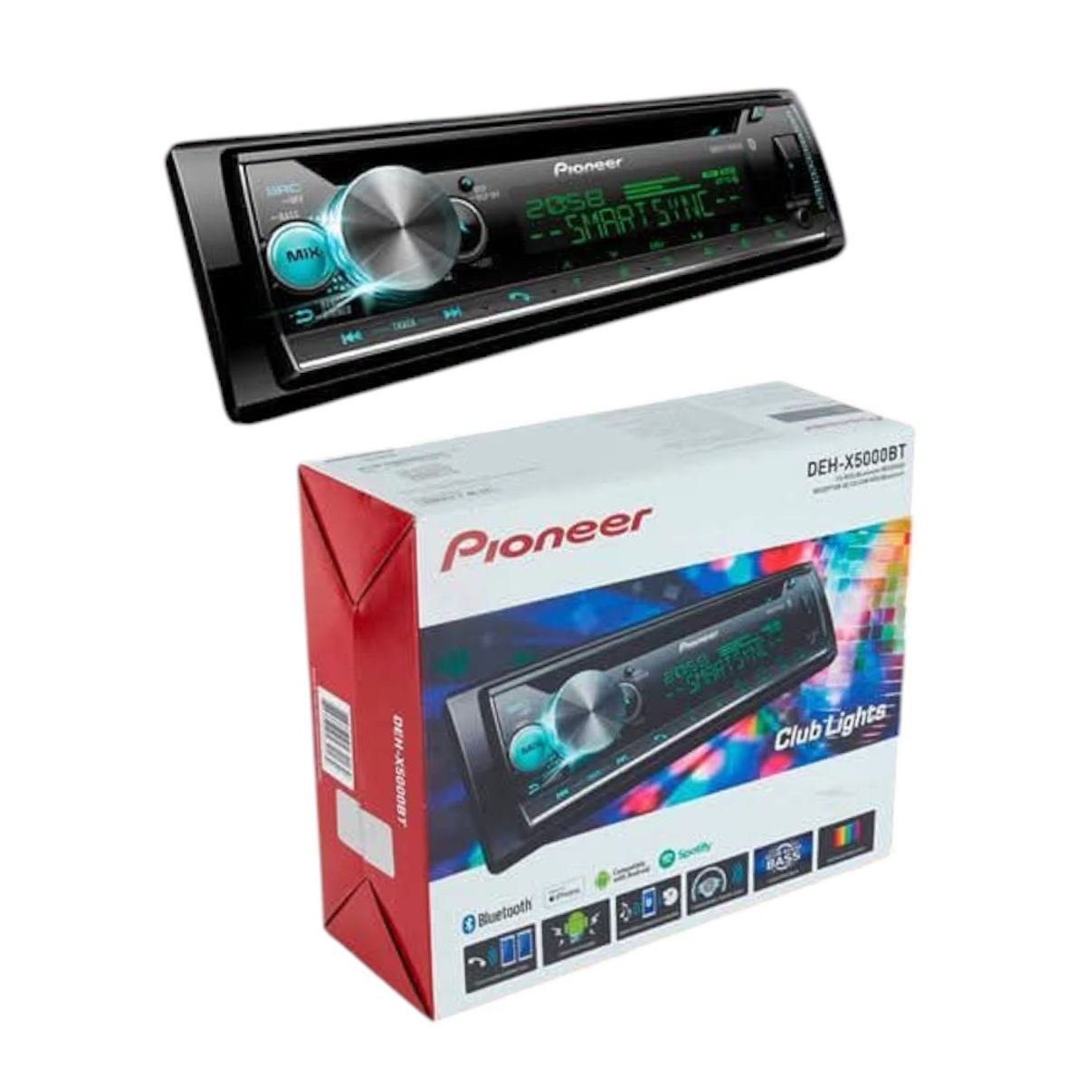 PIONEER - Autoradio Pioneer DEH-X5000BT Mascara a Colores