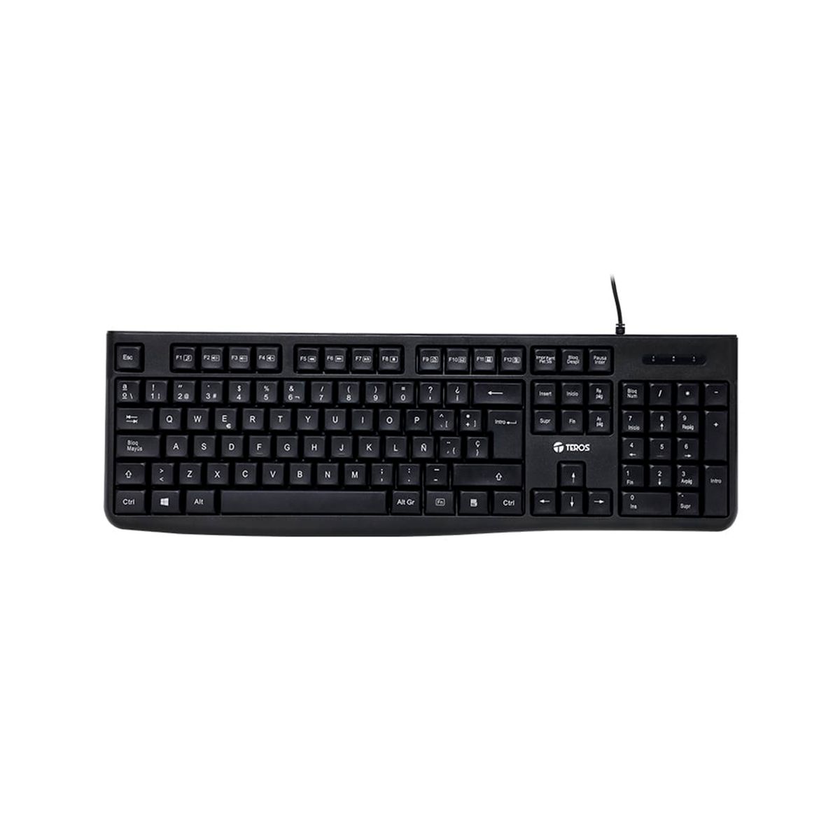 TEROS - Teclado Multimedia Teros-USB TE-4067S Bk Black