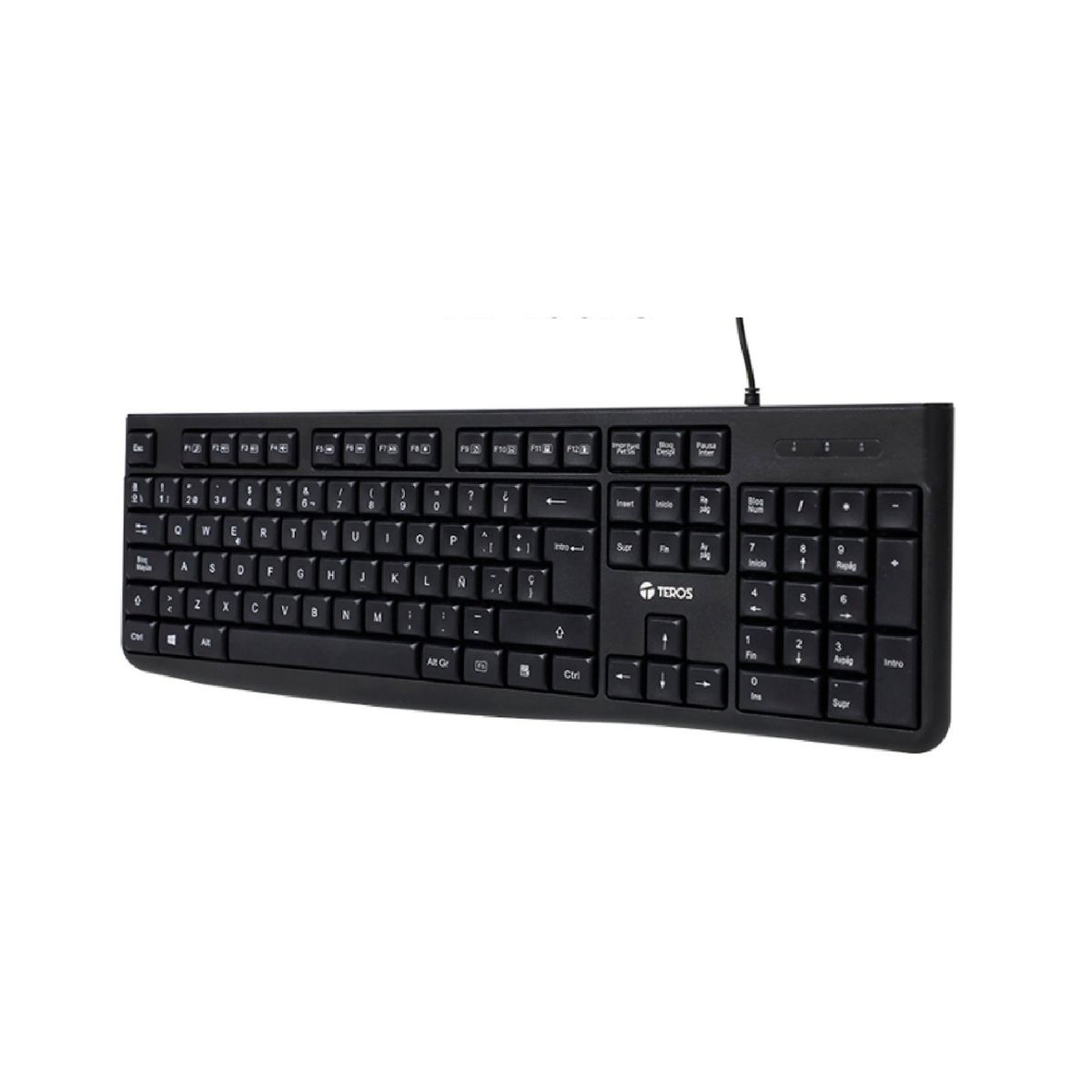 TEROS - Teclado Multimedia Teros-USB TE-4067S Bk Black