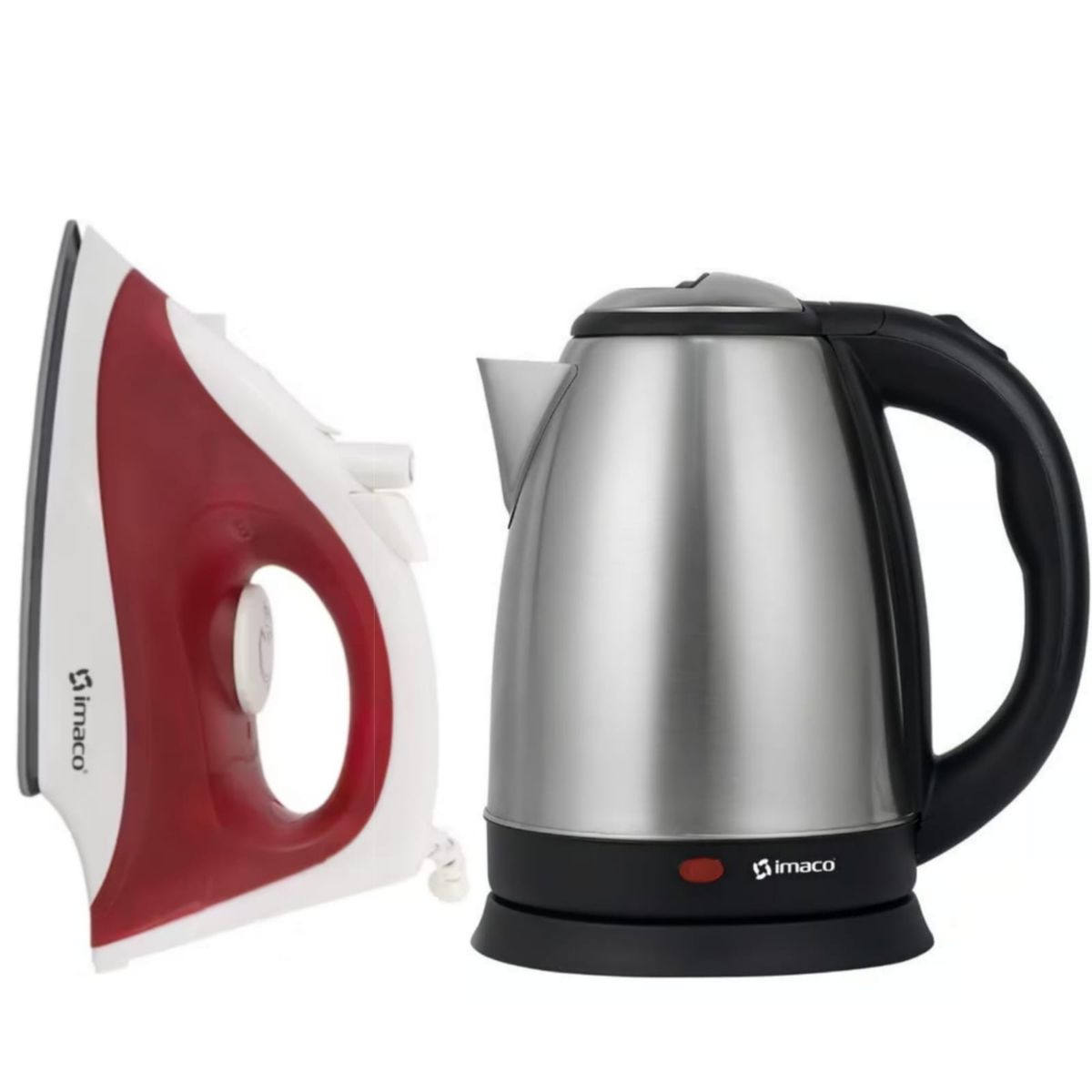 IMACO - COMBO IMACO Plancha a vapor ETA600 + Hervidor Eléctrico 1.8 L KE1801
