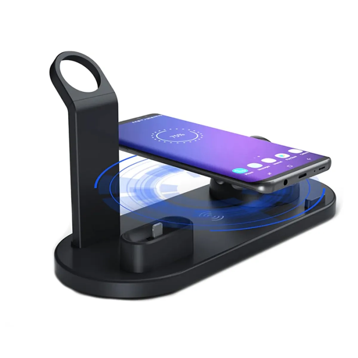 GENERICO - Cargador Inalámbrico 3 en 1 Carga Rápida Audífonos Iphone y Android