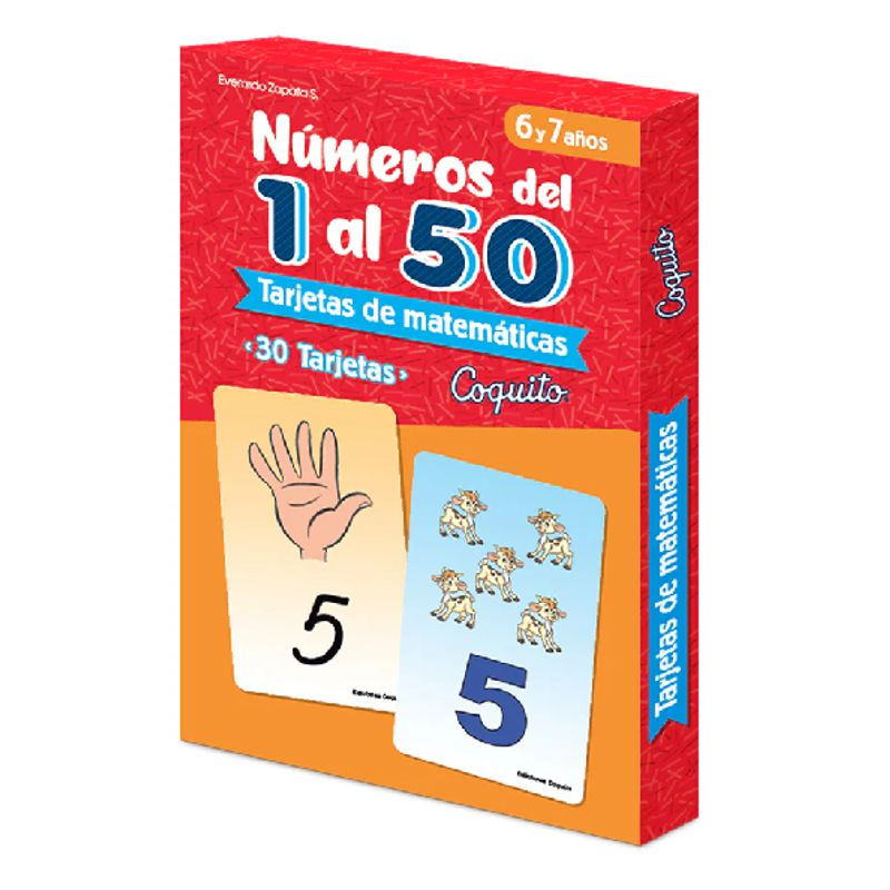 EDICIONES COQUITO - Pack Tarjetas Matemáticas del 1 al 50 Coquito