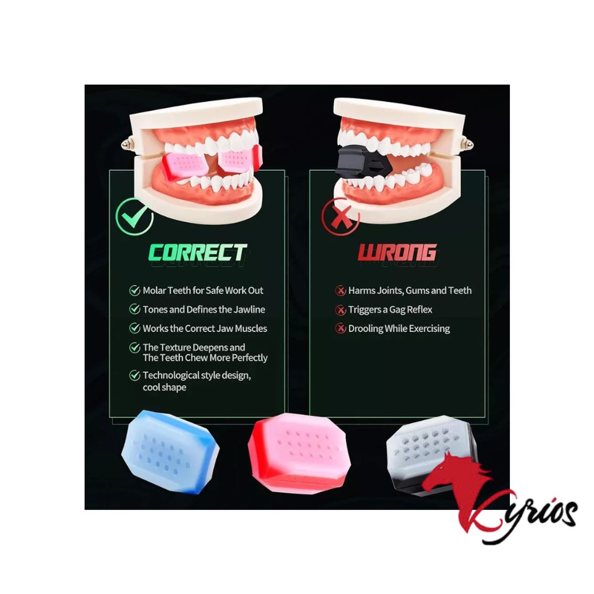 NO LOGO - Ejercitador De Mandíbula - Rojo