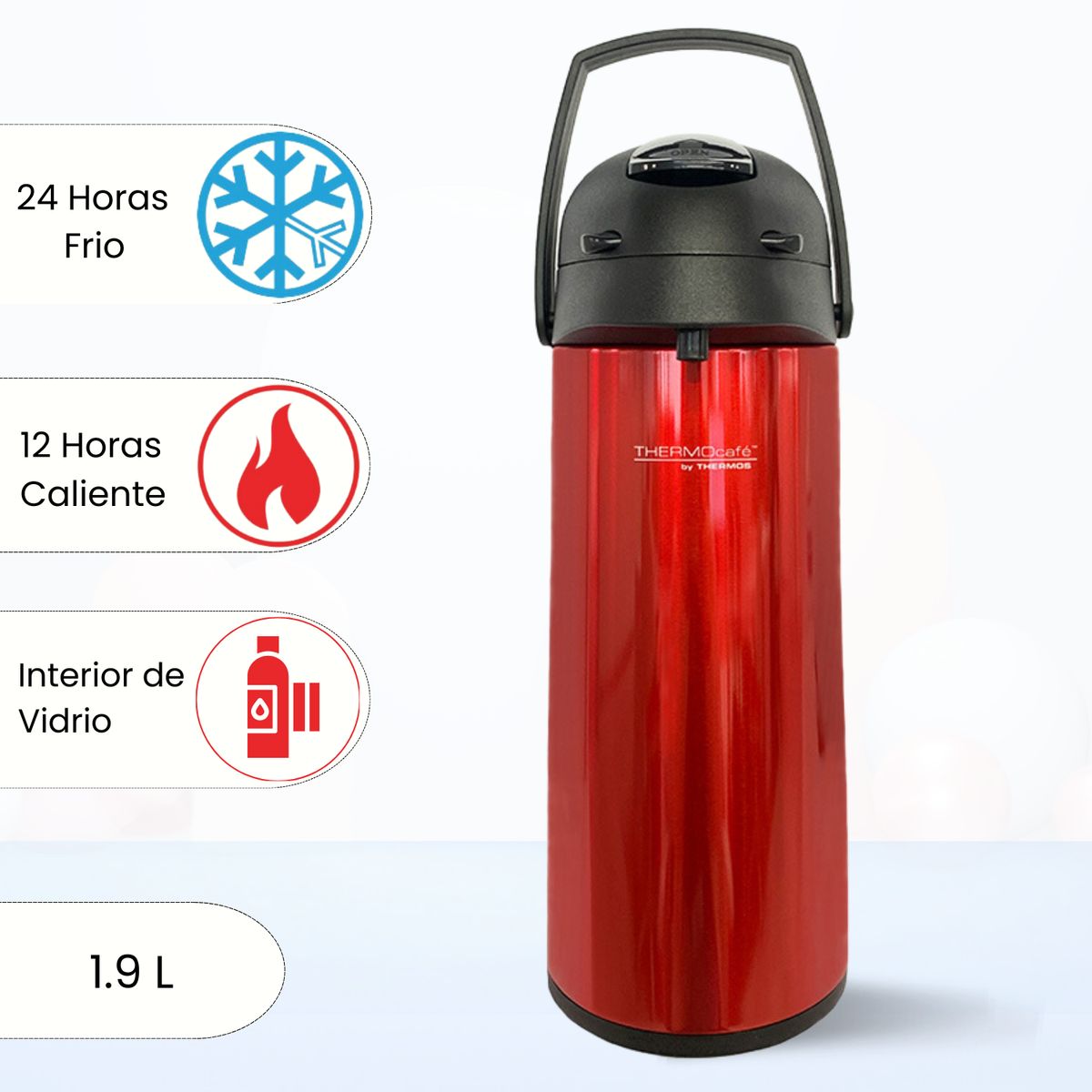 THERMOS - Termo Sifón ELECTRA 1.90 L Rojo