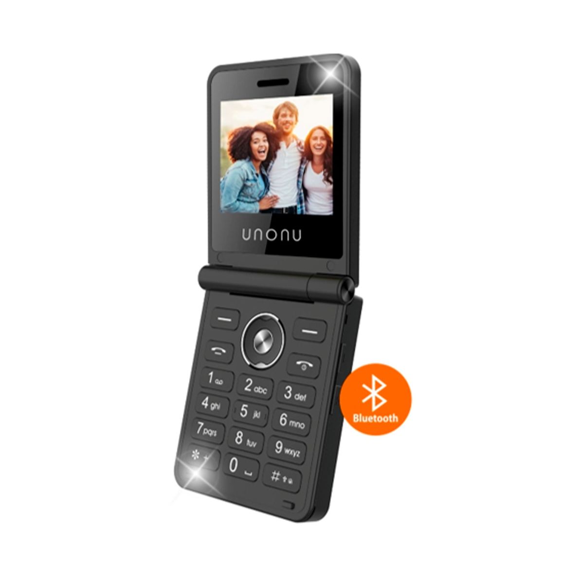 UNONU - CELULAR UNONU UF1 FLIP PHONE 2G COLOR NEGRO DS PN UF1
