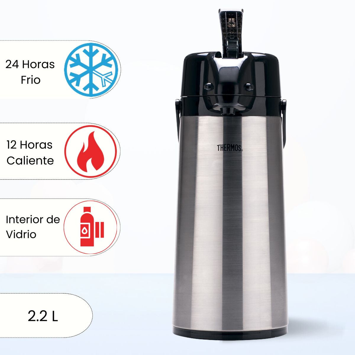 THERMOS - Termo Sifón LEVER ACTION 2.20 L Negro